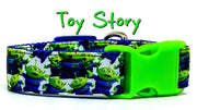 Toy Story Aliens dog collar handmade adjustable buckle 1" or 5/8" wide or leash