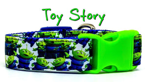 Toy Story Aliens dog collar handmade adjustable buckle 1" or 5/8" wide or leash Petcollarshandmade