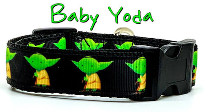Baby Yoda dog collar handmade adjustable buckle collar 1