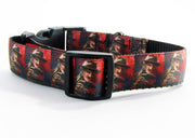 Freddy Krueger dog collar handmade adjustable buckle collar 1" wide or leash Petcollarshandmade