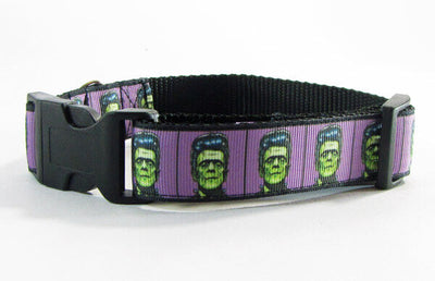 Frankenstein dog collar handmade adjustable buckle collar 1