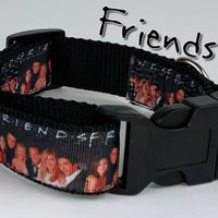 Friends dog collar Handmade adjustable buckle collar 1" wide or leash TV show - Furrypetbeds