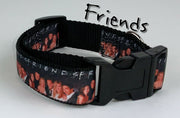 Friends dog collar Handmade adjustable buckle collar 1" wide or leash TV show - Furrypetbeds