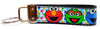 Sesame Street Key Fob Wristlet Keychain 1"wide Zipper pull Camera strap handmade - Furrypetbeds
