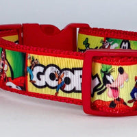 Goofy dog collar handmade adjustable buckle collar 1" or 5/8" wide or leash
