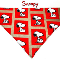 Snoopy Dog Bandana Over the Collar dog bandana Dog collar bandana