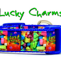 Lucky Charms dog collar handmade adjustable buckle 1" or 5/8" wide or leash Petcollarshandmade