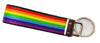 Rainbow Pride Key Fob Wristlet Keychain 1"wide Zipper pull Camera strap handmade - Furrypetbeds