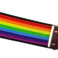 Rainbow Pride Key Fob Wristlet Keychain 1"wide Zipper pull Camera strap handmade - Furrypetbeds