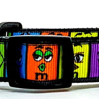 M&M's candy dog collar handmade adjustable buckle collar 5/8" wide or leash Petcollarshandmade