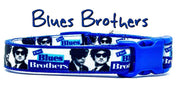Blues Brothers dog collar handmade adjustable buckle collar 5/8" wide or leash Petcollarshandmade