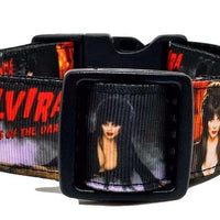 Elvira dog collar handmade adjustable buckle collar 1" or 5/8" wide or leash