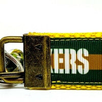 Green Bay Packers Key Fob Wristlet Keychain 1"wide Zipper pull Camera strap
