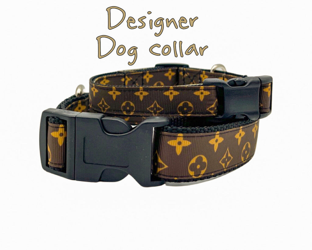 designer lv dog collar