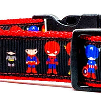Marvel Super Heros dog collar Handmade adjustable buckle collar 1"wide or leash