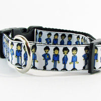 The Beatles dog collar handmade adjustable buckle collar 1" wide or leash