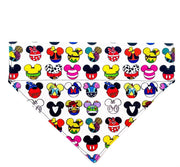 Mickey Characters Dog Bandana Over the Collar Dog collar bandana Petcollarshandmade