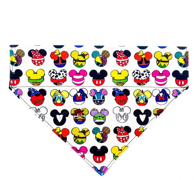 Mickey Characters Dog Bandana Over the Collar Dog collar bandana Petcollarshandmade