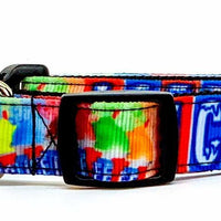 ICEE dog collar handmade adjustable buckle collar 5/8" wide or leash Petcollarshandmade