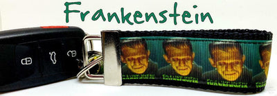 Frankenstein Key Fob Wristlet Keychain 1 1/4