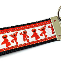 Elmo Sesame Street Key Fob Wristlet Keychain 1 1/4"wide Zipperpull Camera strap - Furrypetbeds