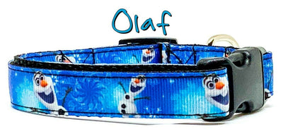Frozen Olaf dog collar handmade adjustable buckle collar 5/8