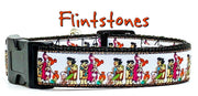 Flintstones dog collar handmade adjustable buckle collar 1" wide or leash - Furrypetbeds