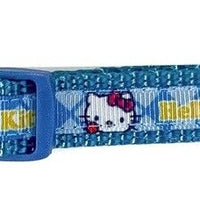 Hello Kitty dog collar handmade adjustable buckle collar 5/8" wide or leash Petcollarshandmade