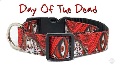 Day Of The Dead dog collar handmade adjustable buckle collar 1