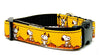 Snoopy pumpkins dog collar handmade adjustable buckle collar 5/8" wide or leash
