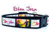 Elton John dog collar Rock N Roll handmade adjustable buckle 1"or 5/8" wide Petcollarshandmade