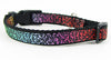 Animal Print cat or small dog collar 1/2" wide adjustable handmade bell or leash