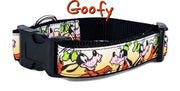 Goofy dog collar handmade adjustable buckle collar 1" wide or leash fabric Petcollarshandmade