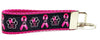 Bark For A Cure Key Fob Wristlet Keychain 1"wide Zipper pull Camera strap - Furrypetbeds