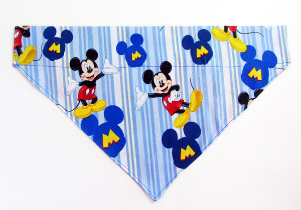 Mickey Mouse Dog Bandana, Over the Collar dog bandana Dog collar bandana puppy Petcollarshandmade