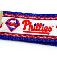 Phillies Key Fob Wristlet Keychain 1"wide Zipper pull Camera strap - Furrypetbeds