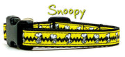 Snoopy cat or small dog collar 1/2" wide adjustable handmade bell or leash