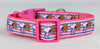 Snoopy dog collar handmade adjustable buckle collar 1" wide leash fabric $12