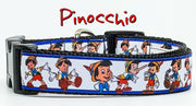 Pinocchio dog collar handmade adjustable buckle collar 1" or 5/8" wide or leash Petcollarshandmade