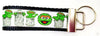 Oscar The Grouch Key Fob Wristlet Keychain 1 1/4"wide Zipper pull Camera strap - Furrypetbeds