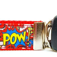 Super Hero Key Fob Wristlet Keychain 1"wide Zipper pull Camera strap - Furrypetbeds