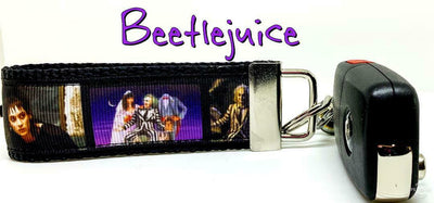 Beetlejuice Key Fob Wristlet Keychain 1 1/4