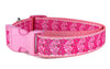 Marimekko Flowers dog collar handmade adjustable buckle 1" or 5/8 wide or leash