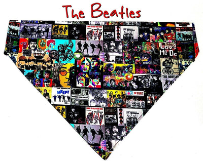 The Beatles Dog Bandana Over the Collar dog bandana Dog collar bandana Rock Petcollarshandmade