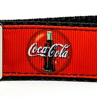 Coca Cola Key Fob Wristlet Keychain 1"wide Zipper pull Camera strap handmade - Furrypetbeds