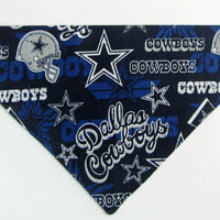 Cowboys Dog Bandana Over the Collar dog bandana Dog collar bandana football - Furrypetbeds