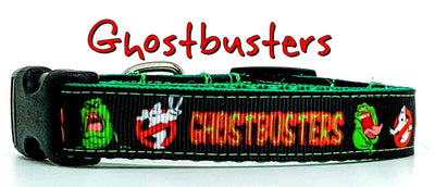 Ghostbusters dog collar handmade adjustable buckle 5/8