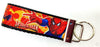 Spiderman Paint Key Fob Wristlet Keychain 1 1/4"wide Zipper pull Camera strap Petcollarshandmade