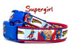 Supergirl dog collar handmade adjustable buckle collar 5/8" wide or leash Petcollarshandmade