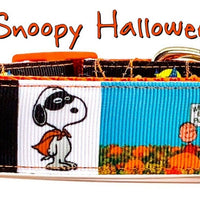 Snoopy Halloween dog collar handmade adjustable buckle collar 1"wide or leash